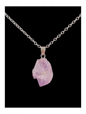 Retro Vintage Amestist Sembol Doğal Taş Unisex İkili Kolye