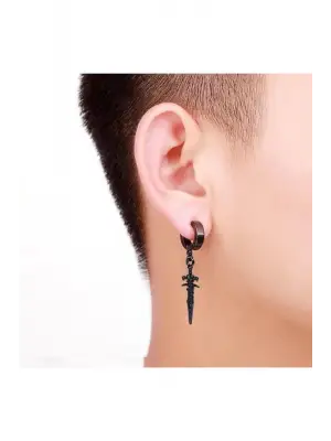 Vintage Punk Korean Heart War Kıkırdak Küpe