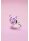 Renkli Kaplama Sevimli Anime Kuromi Ayarlanır Kuromi Yüzük