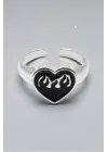 Gothic Kalp Heart Decor Unisex Ayarlanabilir Yüzük