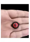 Anime Naruto Akatsuki Itachi Mat Siyah Kaplamalı Kırmızı Ayarlayabilir Yüzük