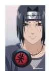 Anime Naruto Akatsuki Itachi Mat Siyah Kaplamalı Kırmızı Ayarlayabilir Yüzük
