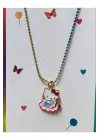 Anime Retro Vintage Magic Melody Hello Kity Fantasy Hediyelik Zincirli Kolye