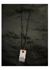 Antik Gotik Gümüş Kaplama Unisex Siyah Anime Kolye Demon Slayer Kimetsu No Yaiba Blade Ghost Kolye
