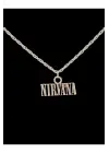 Antik Gümüş Kaplama Çelik Rock Müzik Nirvana Zincirli Bijuteri Kolye