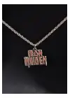Antik Gümüş Kaplama İron Maiden Müzik Rock Unisex Sembol Kolye