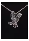 Antik Gümüş Kaplama Kartal Wings Kanat Unisex Zincirli Kolye