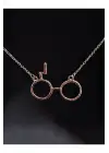 Antik Gümüş Kaplama Potter Sembol Gözlük Motif Unisex Zincirli Kolye