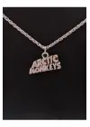 Antik Gümüş Kaplama Sembol Arctic Monkey Zincirli Unisex Kolye