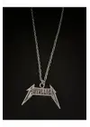 Antik Gümüş Kaplama Sembol Metalica Tasarım Kolye