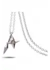 Antik Gümüş Kaplama Unisex Anime Naruto- Weapons Zincirli Kolye
