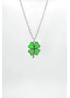 Antik Gümüş Kaplama Unisex Anime Tokyo Revengers Dört Yapraklı Yonca Zincirli Kolye