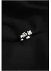 Antik Gümüş Kaplama Unisex Double Dice Çift Zar Ayarlanabilir Yüzük