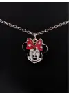 Antik Gümüş Kaplama Vintage Mickey Mouse Kolye