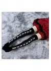 Gothic Punk Harajuku Kuru Kafa Siyah Diz Üstü Çorap