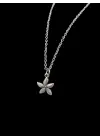 Gümüş Renk Kaplama Deniz Yıldızı Figürlü Minimalist Zincir Kolye