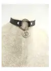 Kadın Ying Yang Suni Deri Choker