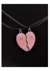 Mıknatıslı Best Friends 2li Birleşen Kalp Hediyelik Love Kolye