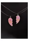 Mıknatıslı Best Friends 2li Birleşen Kalp Hediyelik Love Kolye