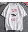 Look Mom I Can Fly Beyaz Unisex Oversize T-Shirt