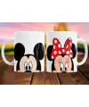 2 Li Mickey&Minnie Beyaz  Kupa Bardak