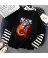AC/DC Unisex Fake Uzun Kollu Siyah T-Shirt