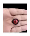 Anime Naruto Akatsuki Itachi Mat Siyah Kaplamalı Kırmızı Ayarlayabilir Yüzük