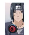 Anime Naruto Akatsuki Itachi Mat Siyah Kaplamalı Kırmızı Ayarlayabilir Yüzük