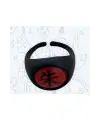 Anime Naruto Akatsuki Itachi Mat Siyah Kaplamalı Kırmızı Ayarlayabilir Yüzük