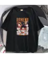 Anime Poster Baskılı Siyah Unisex Oversize T-Shirt