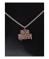 Antik Gümüş Kaplama İron Maiden Müzik Rock Unisex Sembol Kolye