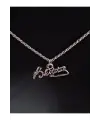 Antik Gümüş Kaplama Kemal Atatürk İmzalı İsim Unisex Zincirli Hediyelik Kolye