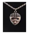 Antik Gümüş Kaplama Maske Unisex Zincirli Kolye