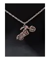 Antik Gümüş Kaplama Motorcu Moto Stil Sembol Unisex Zincirli Kolye