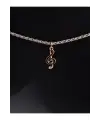 Antik Gümüş Kaplama Müzik Sol Melody Unisex Zincirli Hediyelik Kolye