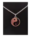 Antik Gümüş Kaplama Sembol Ying-Yang Zincirli Unisex Kolye