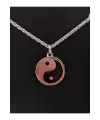 Antik Gümüş Kaplama Sembol Ying-Yang Zincirli Unisex Kolye