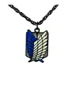 Antik Gümüş Kaplama Unisex Anime Attack On Titan Wings Siyah Zincirli Kolye