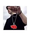 Antik Gümüş Kaplama Unisex Anime Naruto Akatsuki Sembol Zincirli Kolye