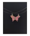 Antik Kaplama Best Friends Kelebek Arkadaşlık Mıknatıslı Unisex İkili Kolye