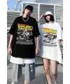 Back To The Future Retro Baskılı T-Shirt