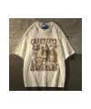 Beyaz Crazycıty Baskılı Oversize T-Shirt