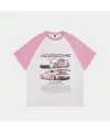 Beyaz Unisex Pembe Reglan 911 GT3 T-Shirt