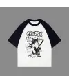 Beyaz Unisex Siyah Reglan Feel The Funk T-Shirt