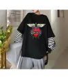 Bon Jovi Unisex Fake Uzun Kollu Siyah T-Shirt