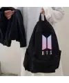 BTS Logo Baskılı Unisex Sırt Çantası
