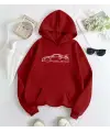 Car Detail Taş İşleme Detail Baskılı Kapşonlu Sweatshirt