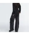 Cargo Pocket Lines Detail Wide Leg Tracksuit