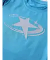 Casual Star Baskılı Crop Bluz
