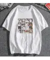 Cat Collage Beyaz Unisex Oversize T-Shirt
